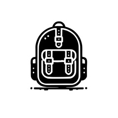 Fototapeta premium Adventure Awaits: Stylish Backpack Icon 