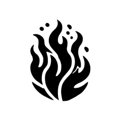 Fiery Passion: A bold and graphic illustration of flames, symbolizing passion, energy, and intensity.  