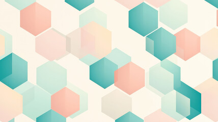 A geometric pattern featuring pastel-colored hexagons in a soft and modern design, ideal for phone backgrounds. Clean, stylish, and trendy, adding a touch of color and sophistication.