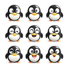 set of animals head vector style