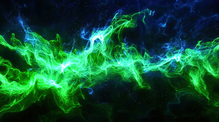 A glowing aurora texture with green and blue light waves dancing across a dark sky, creating a natural, ethereal atmosphere. Perfect for serene, magical, and nature-inspired visual themes.