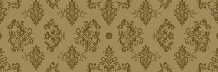 Elegant and intricate Seamless Damask wallpaper design, classic, luxury, decorative
