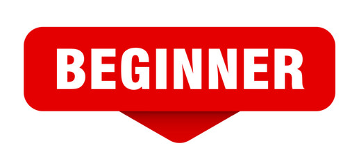 BEGINNER banner, button, sticker, label