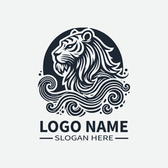 Tiger Logo Design, Chinese Zodiac Logo, Year of the Tiger Logo, Asian Culture Logo, Animal Logo