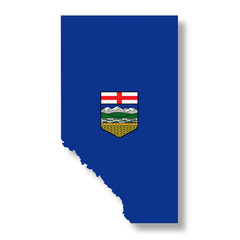 Alberta Canada Province flag map