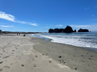 Washington State Beach with Rock Formations