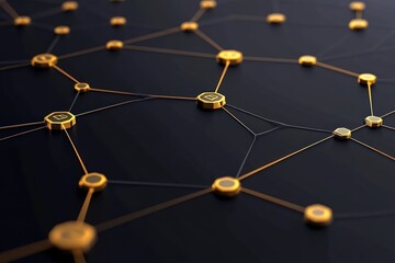 Polyhedral Holographic Map: A Stunning Abstract Design of Topographical Structure and Wireframe Polygonal Art