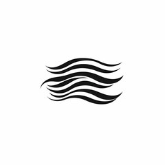 Fototapeta premium Minimalist vector logo design of abstract wind currents