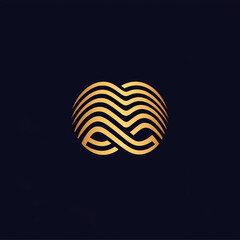 Minimalist vector logo design of fintech currency flow