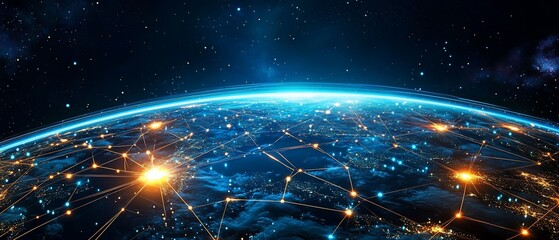 Obraz premium Global network and data exchange.