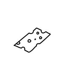 outline the pieces of cheese