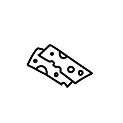 outline the pieces of cheese