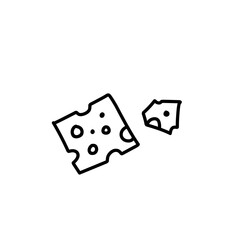 outline the pieces of cheese