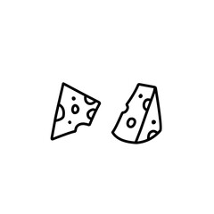 outline the pieces of cheese