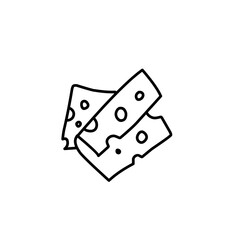 outline the pieces of cheese