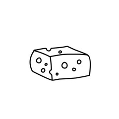 outline the pieces of cheese