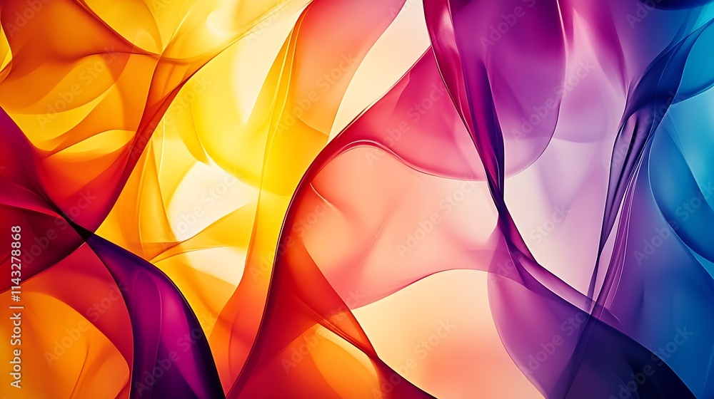 Fototapete energetic flow of colorful waves creating abstract artistic aesthetic : generative ai