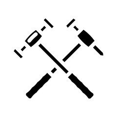 hammer car repair tool glyph icon vector. hammer car repair tool sign. isolated symbol illustration