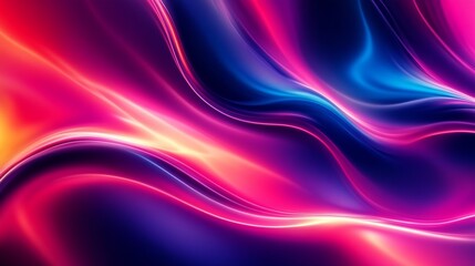 Fototapeta premium Colorful Abstract Waves and Curves Creating a Visual Symphony of Light and Motion : Generative AI