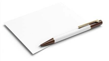 A blank notepad and a pen, ready for writing or note-taking.