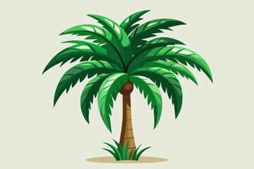 Beautiful fine tree vector art illustration