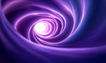 Fototapeta premium Abstract swirling purple light tunnel with bright center.