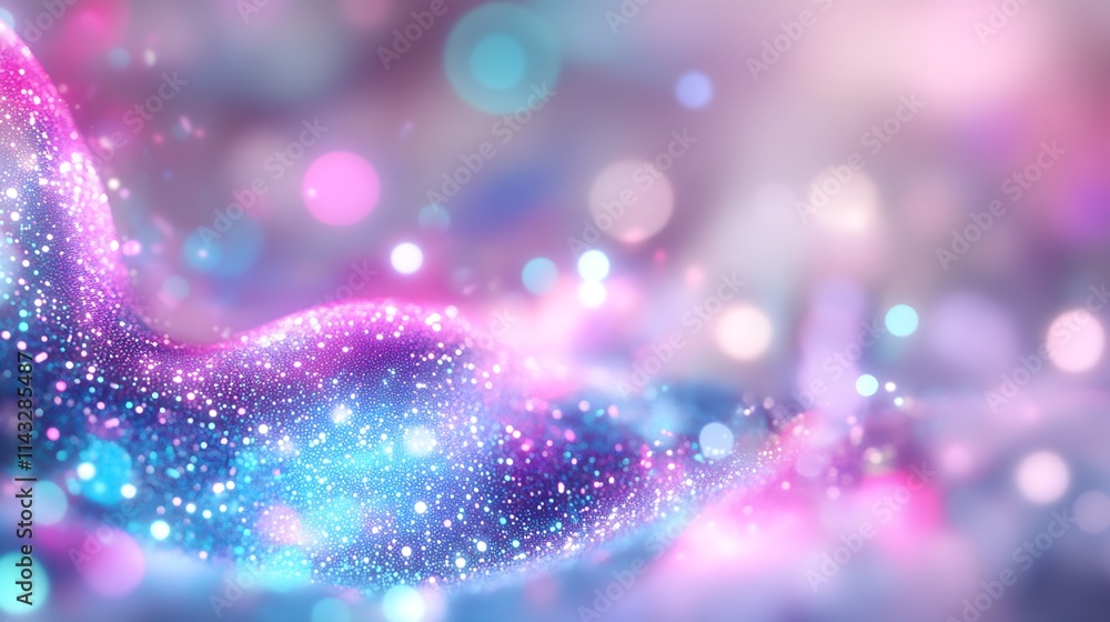 Leinwandbilder dreamy colorful bokeh background with glittering abstract design : generative ai