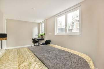 Fototapeta premium Modern and stylish bedroom interior