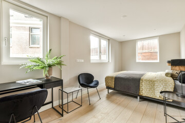 Modern minimalist bedroom interior design