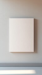 Blank Pastel Poster on Clean Wall Background