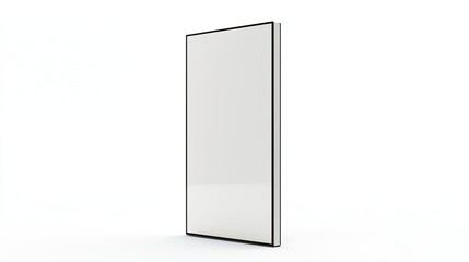 A sleek, modern vertical mirror with a minimalist design against a white background.