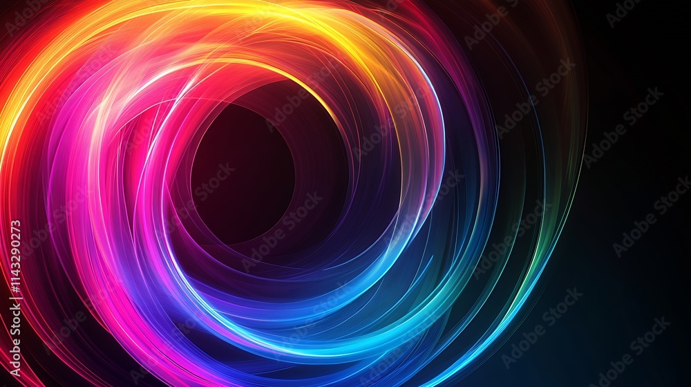 Fototapete vibrant flowing abstract colorful swirls for dynamic design background : generative ai