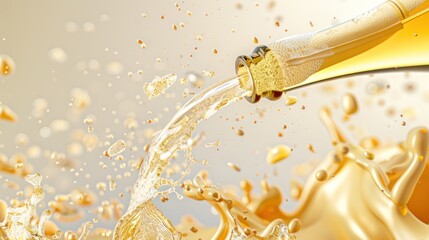 Champagne Celebration with Festive Splashes