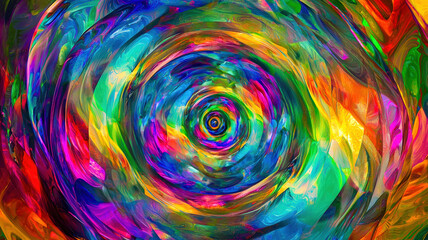 A holographic liquid swirl with vivid shifting colors, creating a surreal and dreamlike texture, perfect for backgrounds or artistic designs.