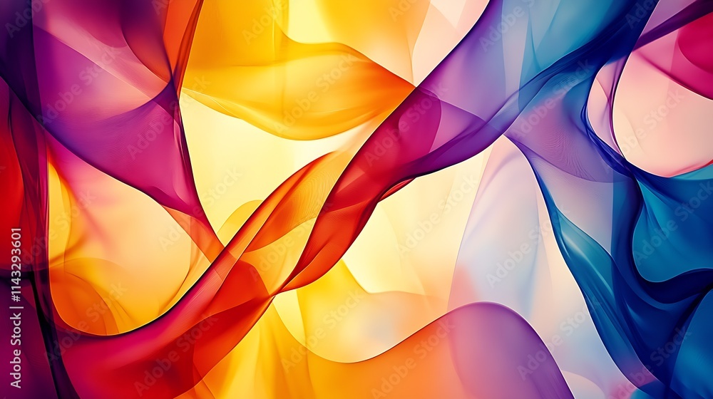 Poster vibrant abstract colorful flowing waves in dynamic movement for modern artistic expression : generat