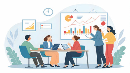 Team Strategizing Risk Reward Optimization for Profitability Around Conference Table with Empty Space Left