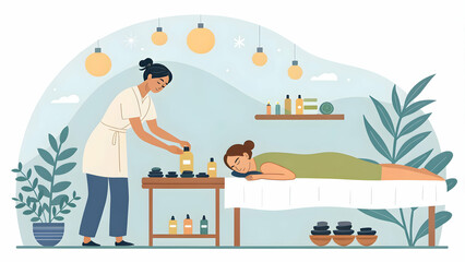 Indulgent Wellness Spa Packages: Soothing Massages, Herbal Scents, Calming Therapies, Heated Stones, Relaxing Client Experience