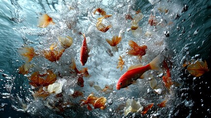 Fish Swimming in Serene Pool