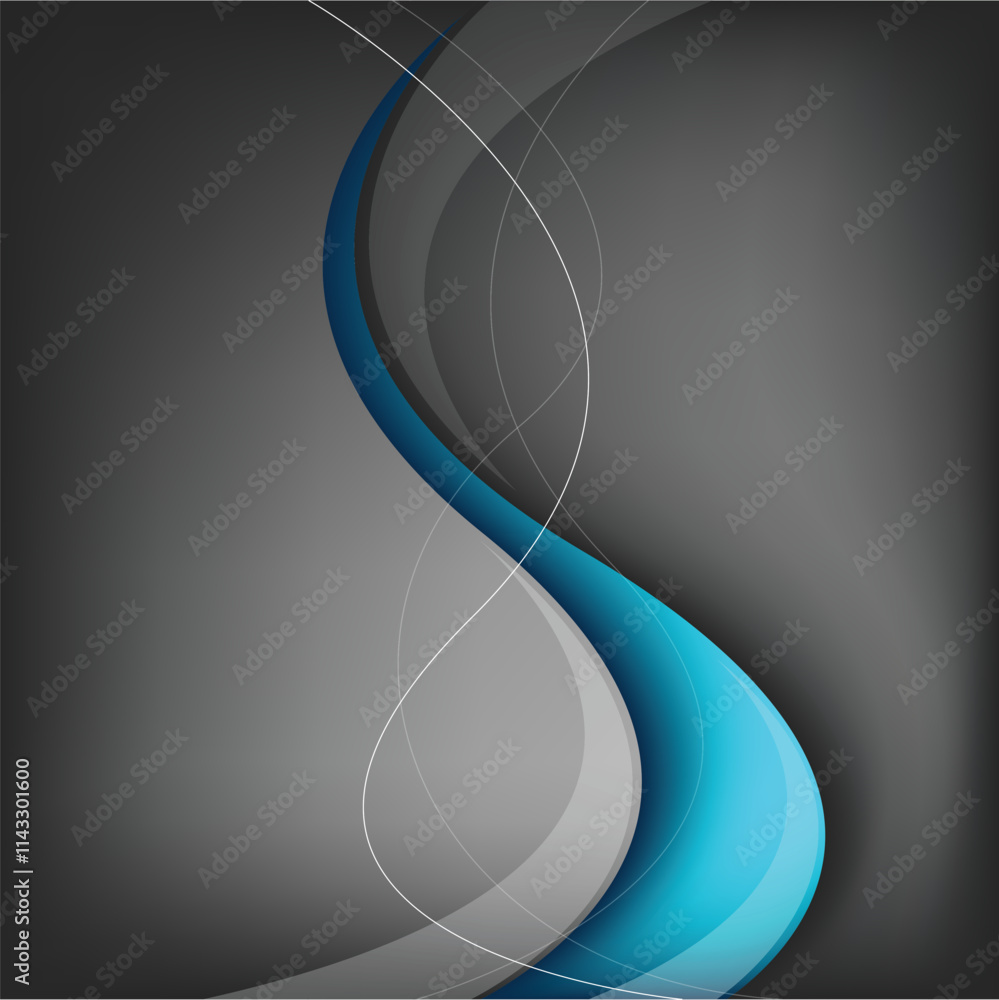 Fototapete graphic vector curve line overlap background for text and message design
