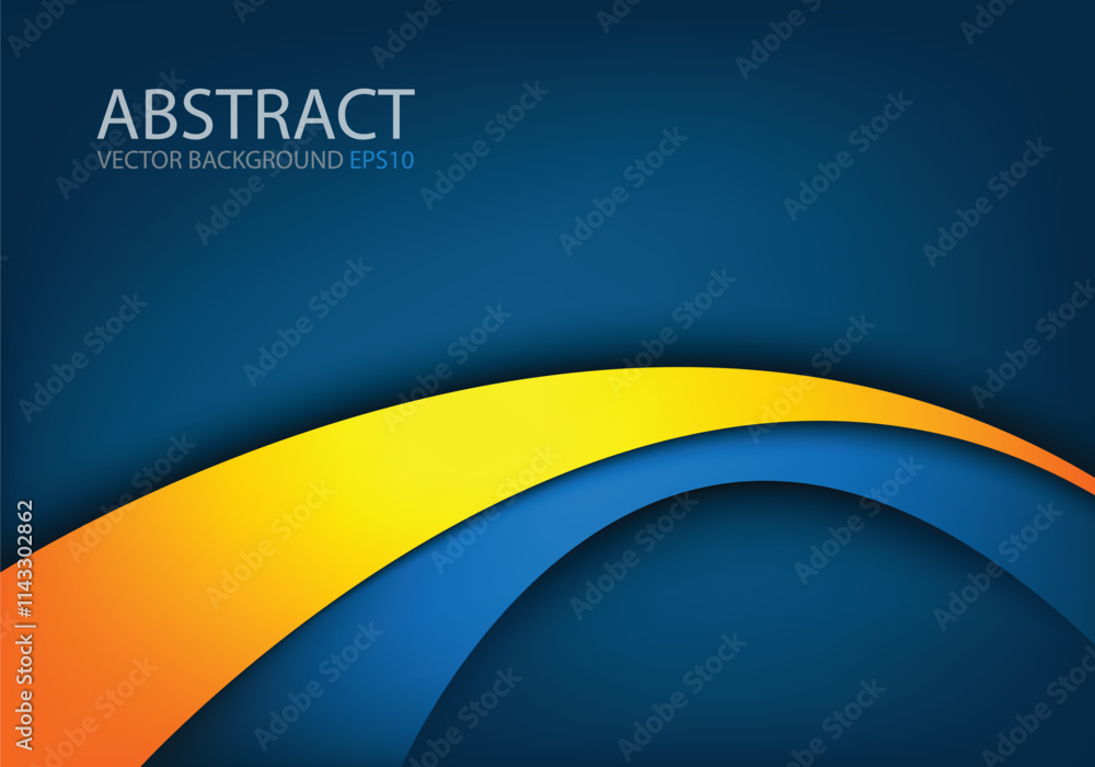 Poster graphic vector curve line overlap background for text and message design