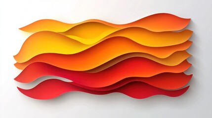 Obraz premium Abstract orange and red wave layers.