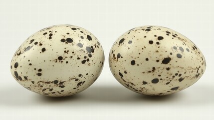 Two Speckled Eggs on a Soft Background for Natural Food Themes