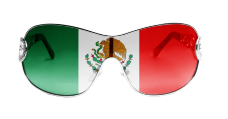 Sunglasses with flag isolated