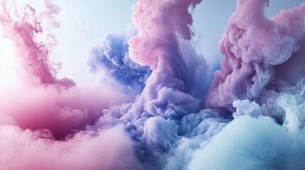 Naklejka premium Colorful Swirls of Smoke Creating Ethereal Background Abstract Art