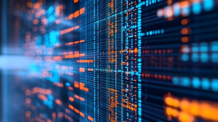 An image of a computer screen showing the sequence and analysis of genetic code