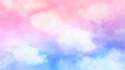 Soft Pastel Cloud Background with Gentle Hues of Pink and Blue