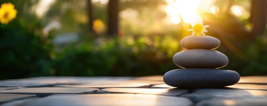 A healing moment during a therapy session, selective focus, balancing emotions for inner harmony, dynamic, fusion, nature retreat backdrop
