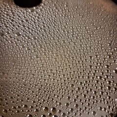 water drops on metal surface