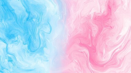 Abstract Fluid Art with Gradient Blue and Pink Swirls for Background