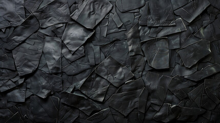 Fototapeta premium Abstract Black Fragmentation: A Textured Composition